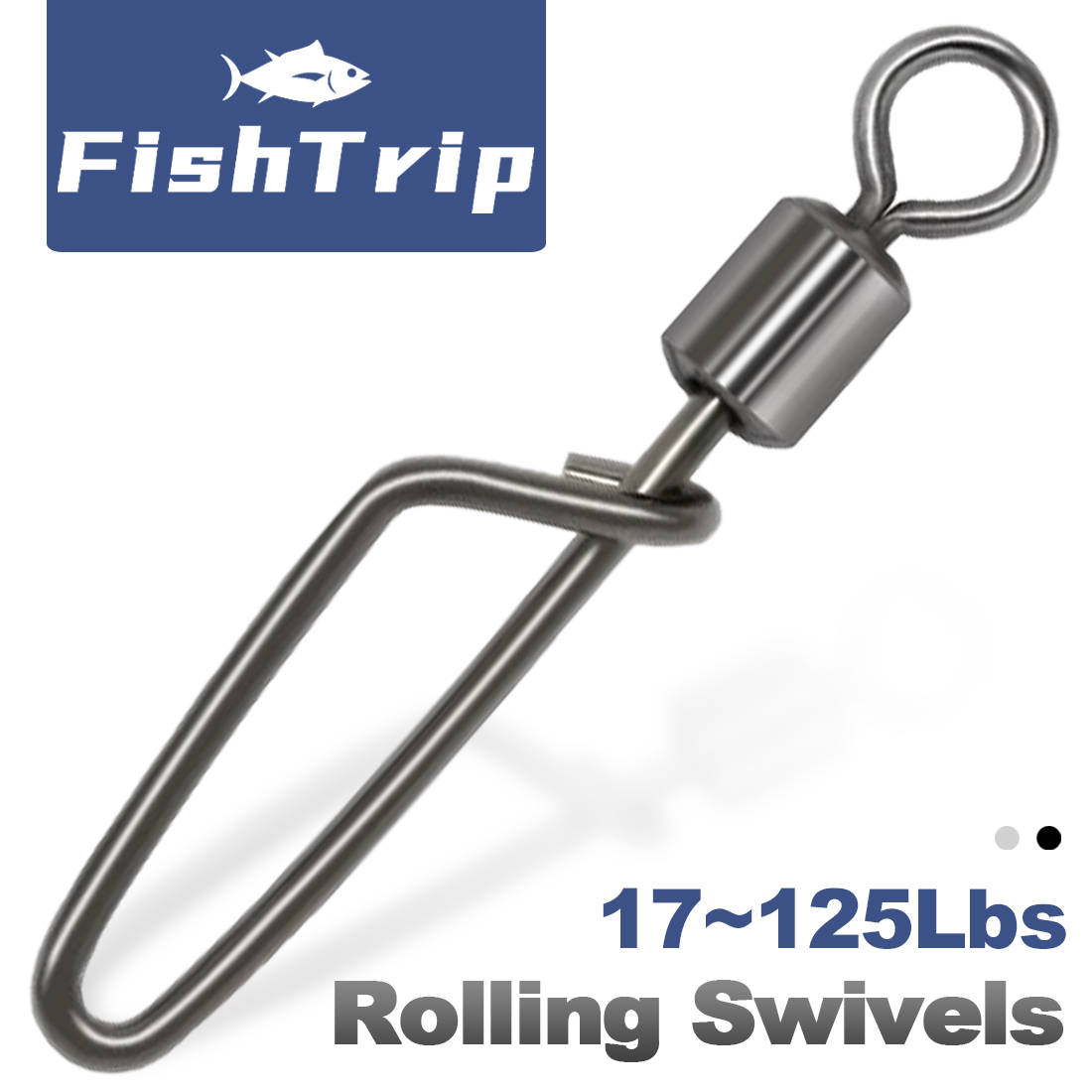 Ice Fishing Tip Up - FishTrip 50 Stück Rollwirbel Coastlock Snap